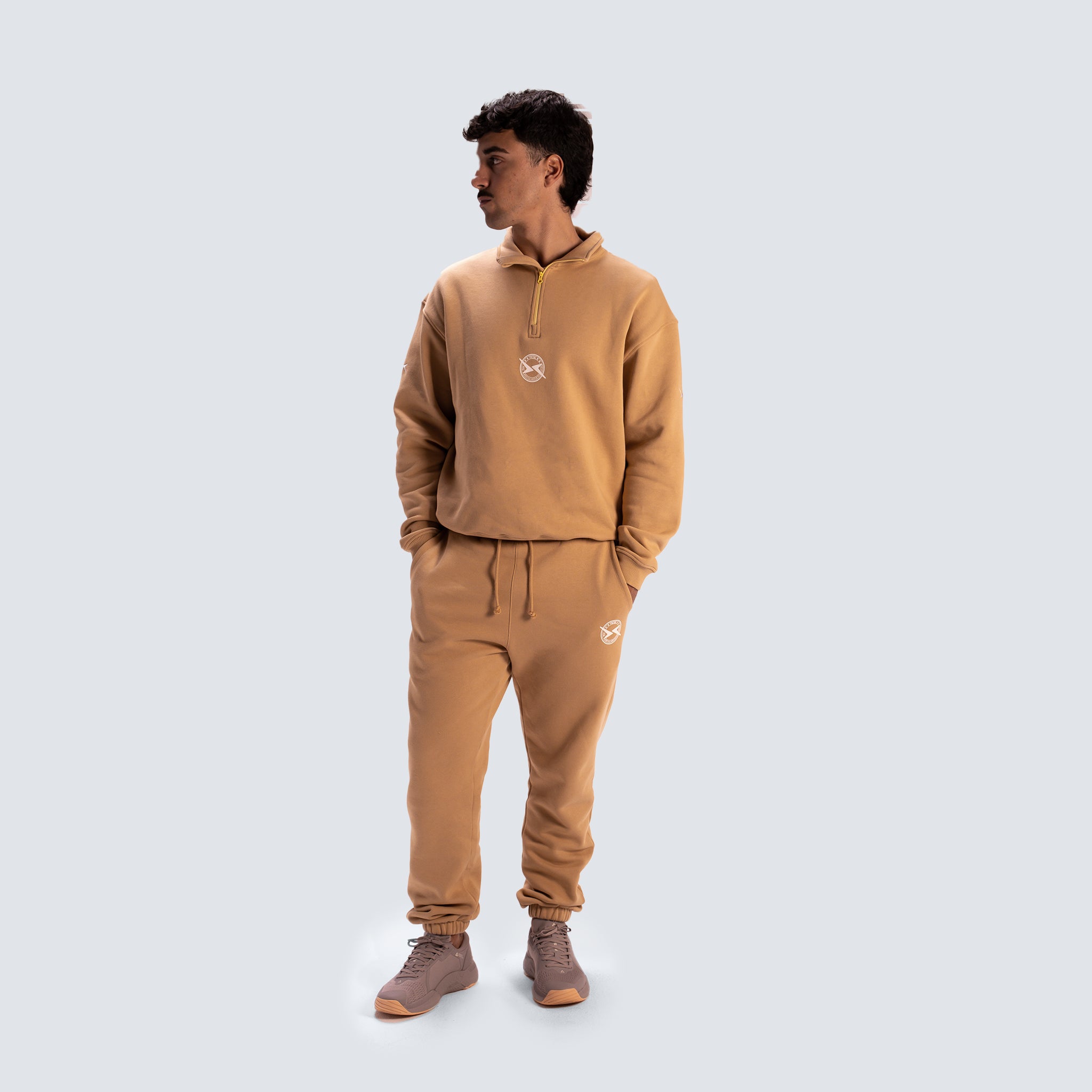 Pantalon Jogger Public Record – Marron – Taille L (30″) – Cordon, Poches Zippées – Occasion