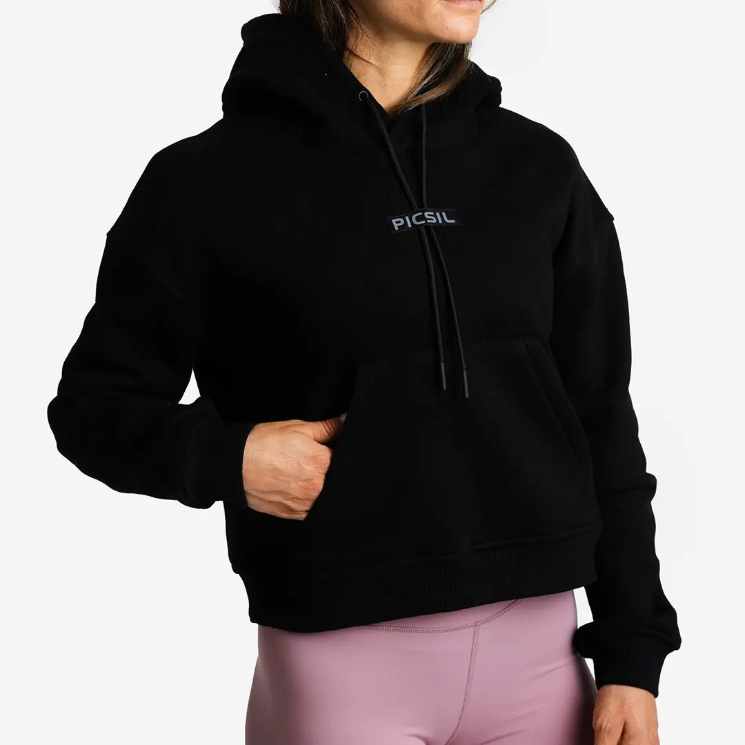 Sweat à capuche court pour femmes