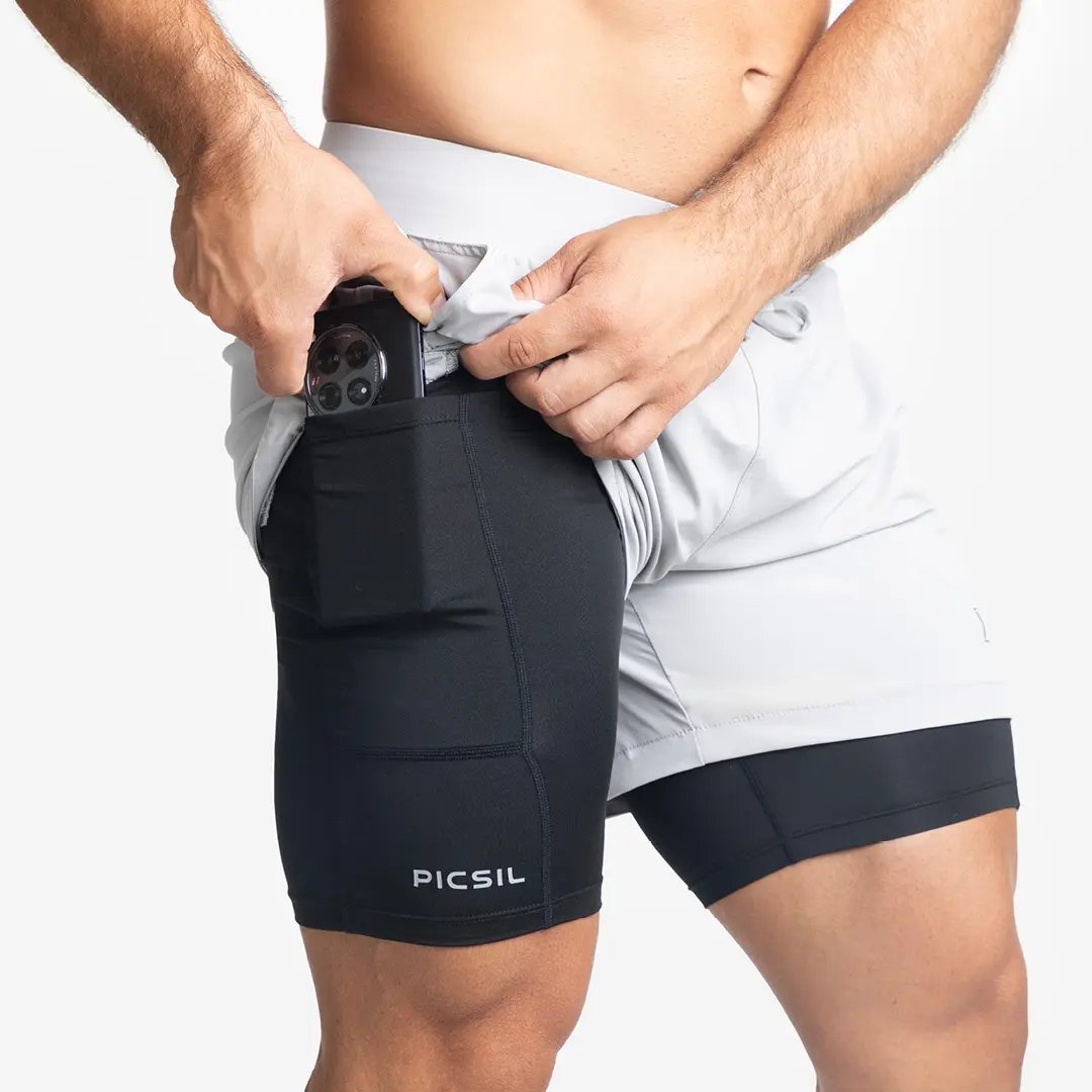 Short avec Mesh Compression 2 en 1 Premium Homme