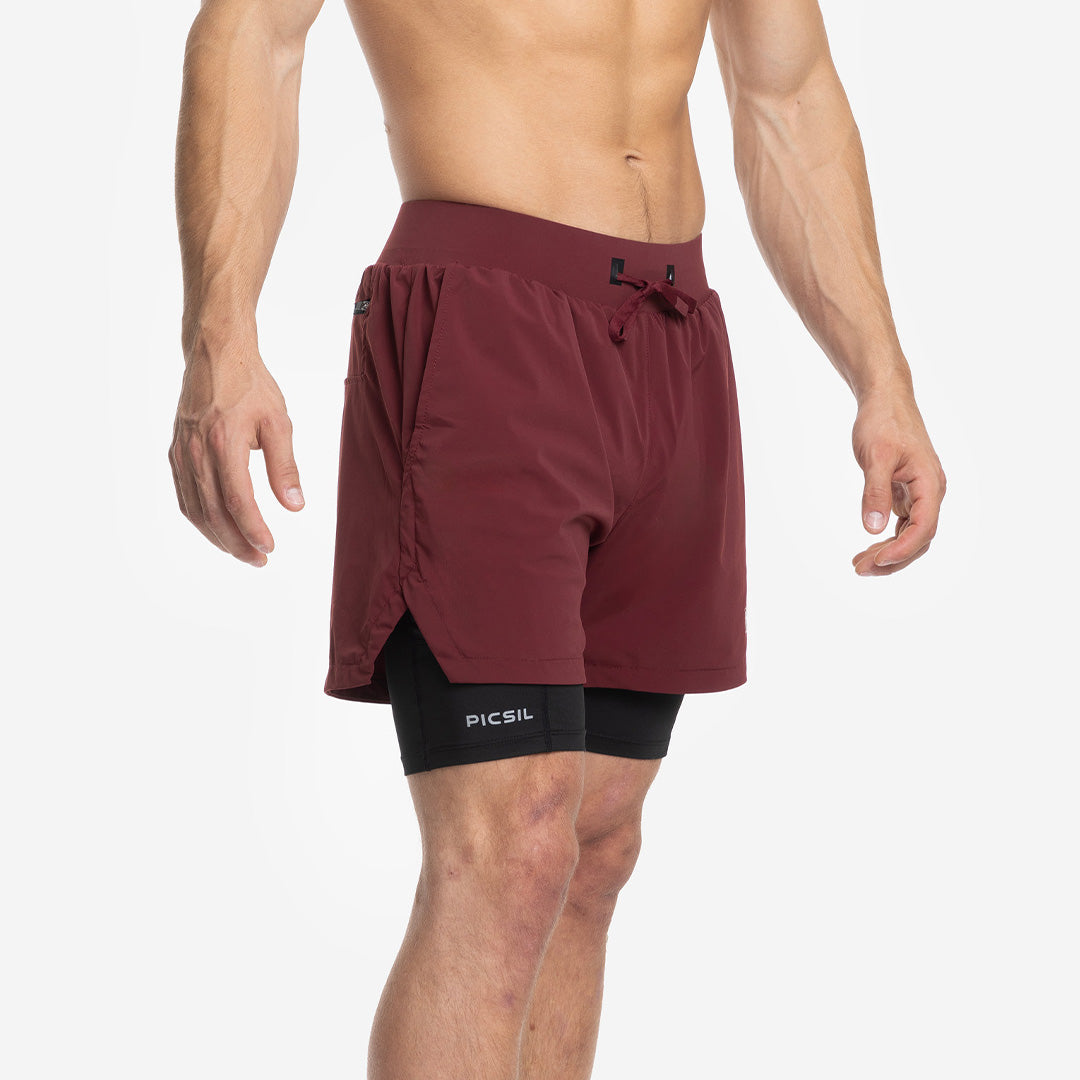 Short avec Mesh Compression 2 en 1 Premium Homme