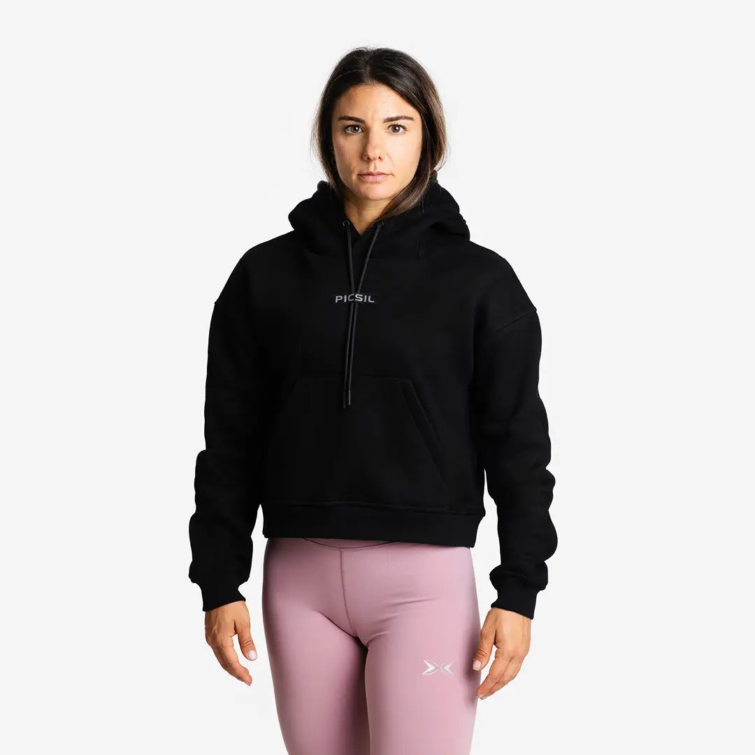 Sweat à capuche court pour femmes