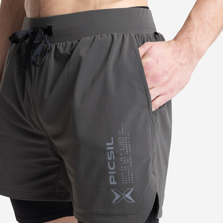 Short avec Mesh Compression 2 en 1 Premium Homme