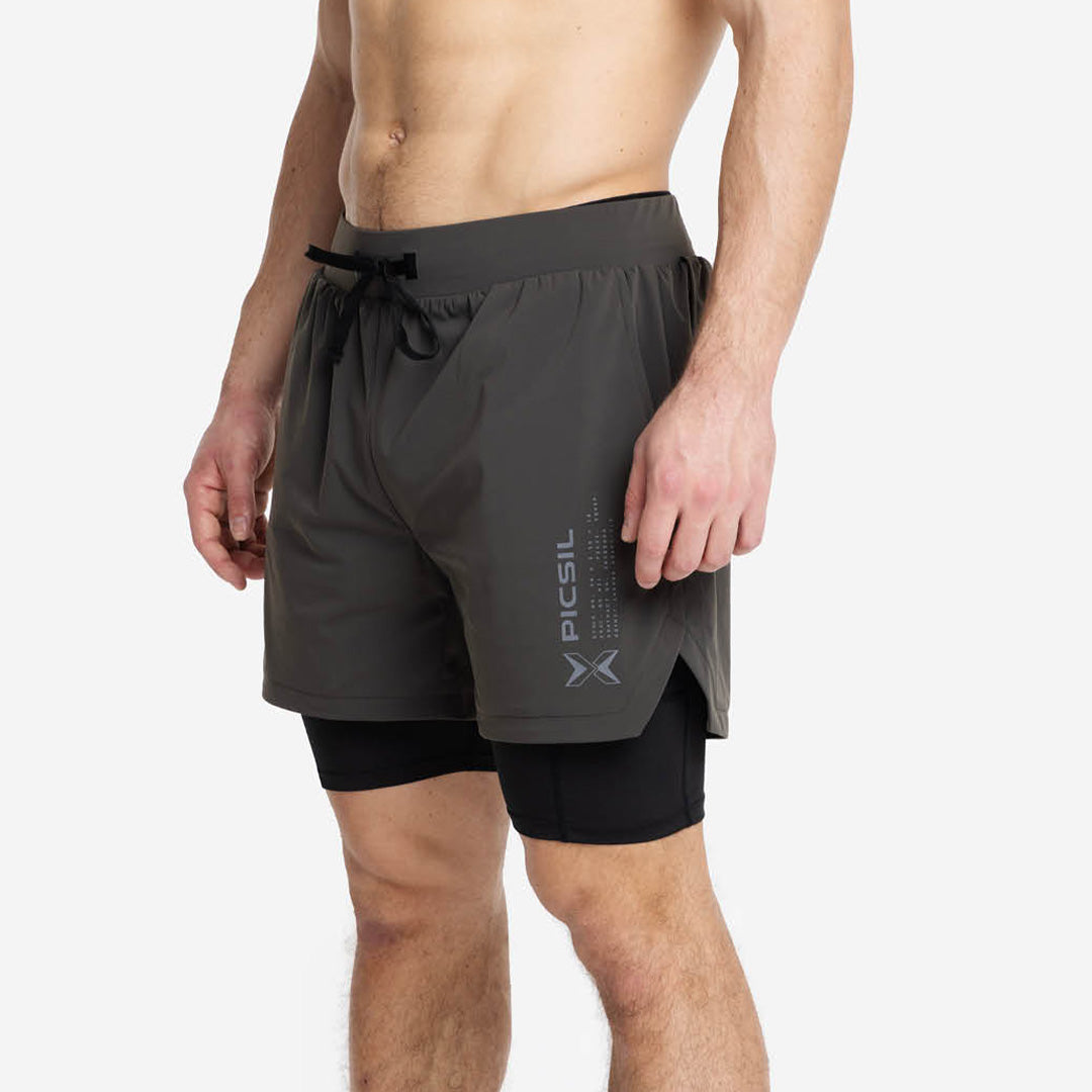 Short avec Mesh Compression 2 en 1 Premium Homme