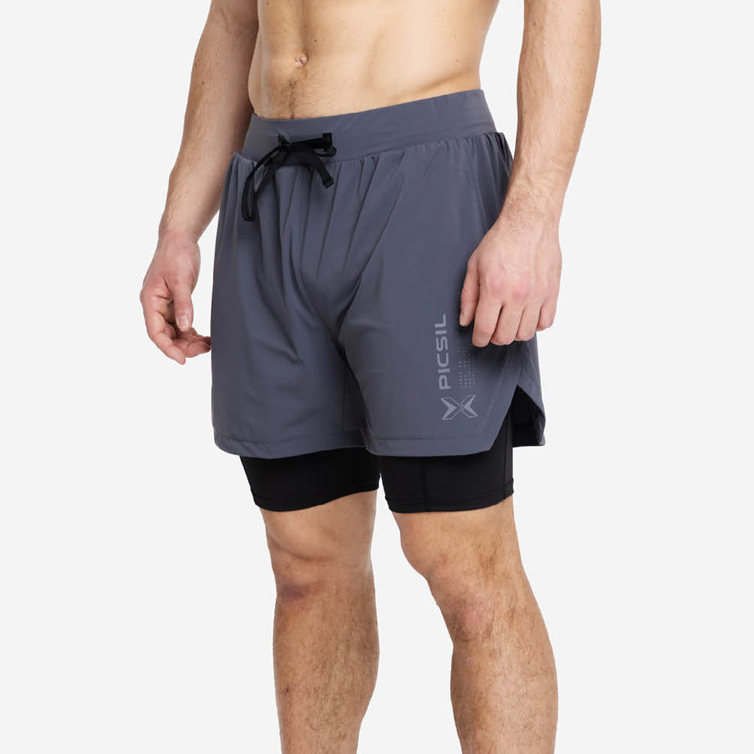 Short avec Mesh Compression 2 en 1 Premium Homme