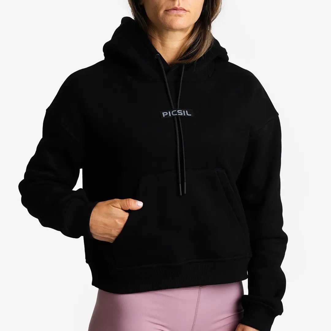 Sweat à capuche court pour femmes