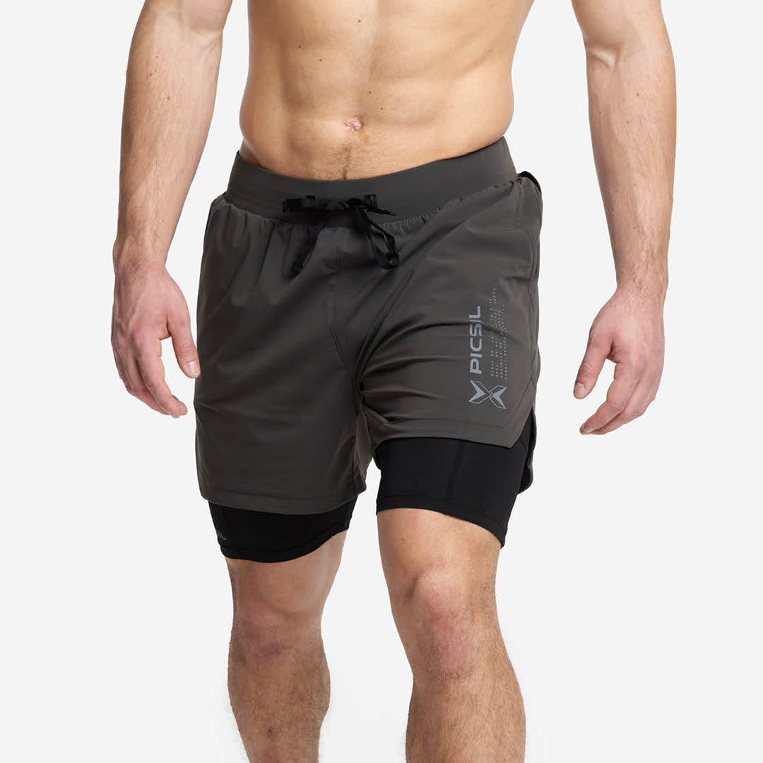 Short avec Mesh Compression 2 en 1 Premium Homme