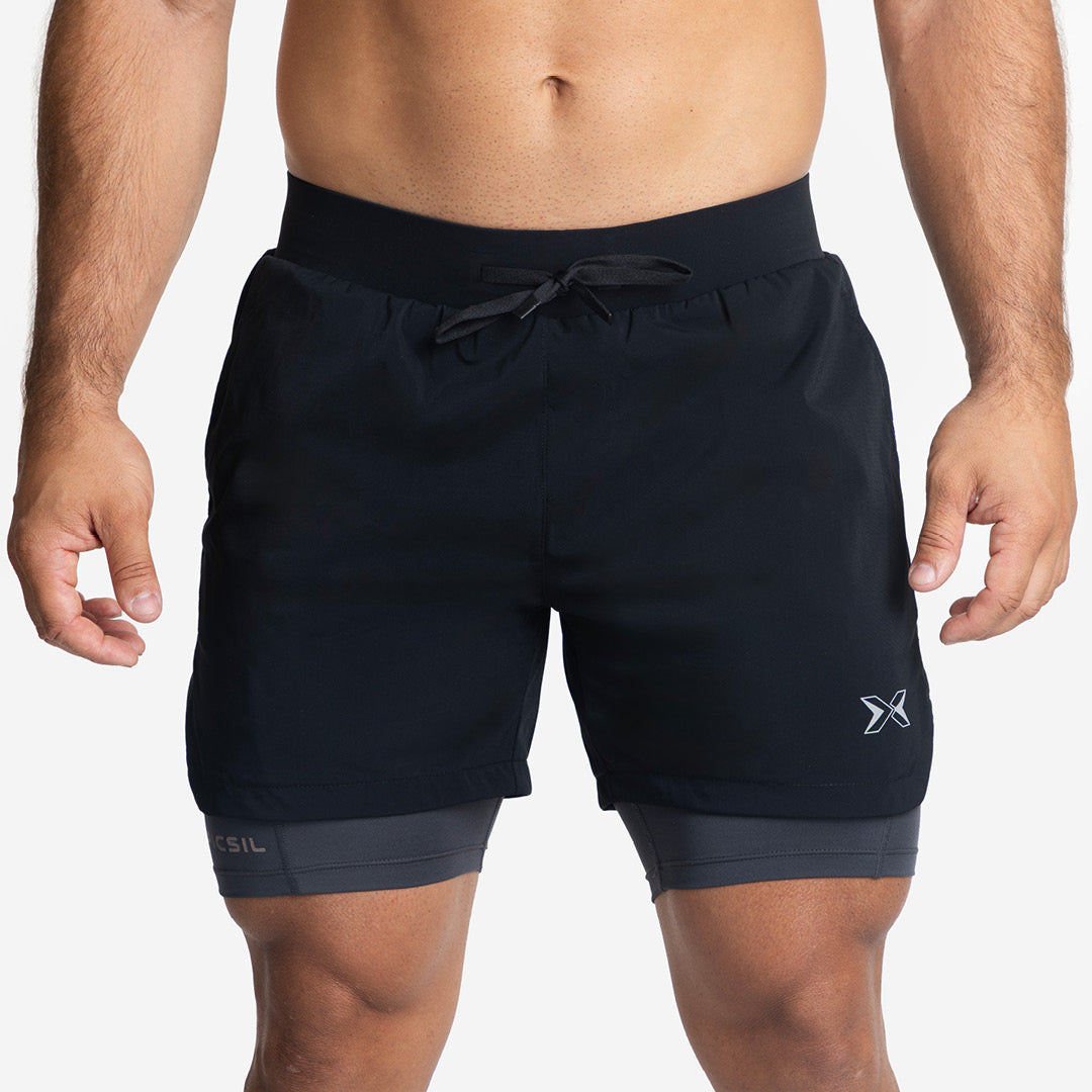 Short avec Mesh Compression 2 en 1 Premium Homme