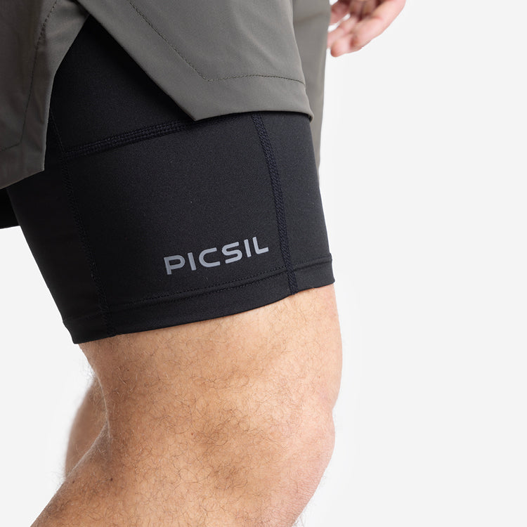 Short avec Mesh Compression 2 en 1 Premium Homme